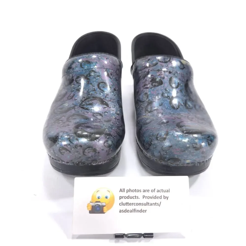 Dansko Casual Slip On Mule Clog Shoe Womens Size 9 39 Blue Black